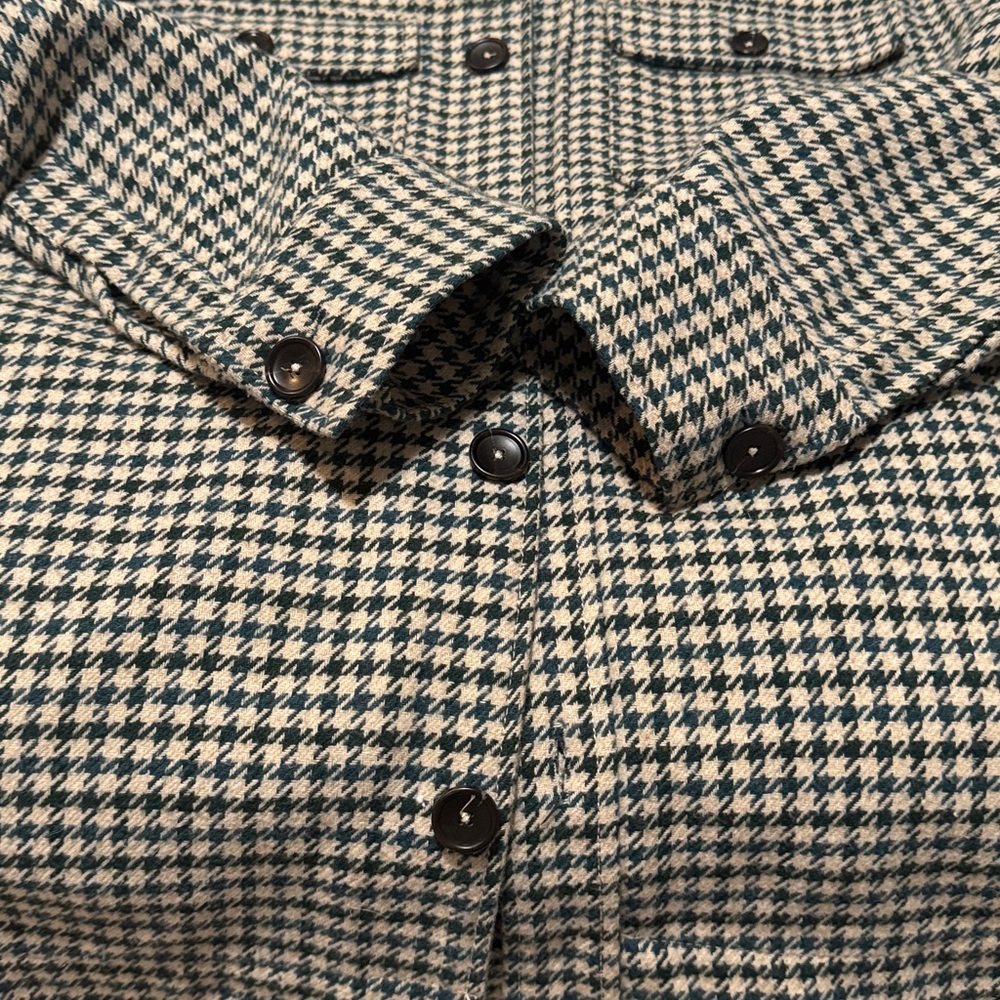 Zara womens / mens shaket over shirt Houndstooth Shirt Jacket size L - Picture 7 of 11